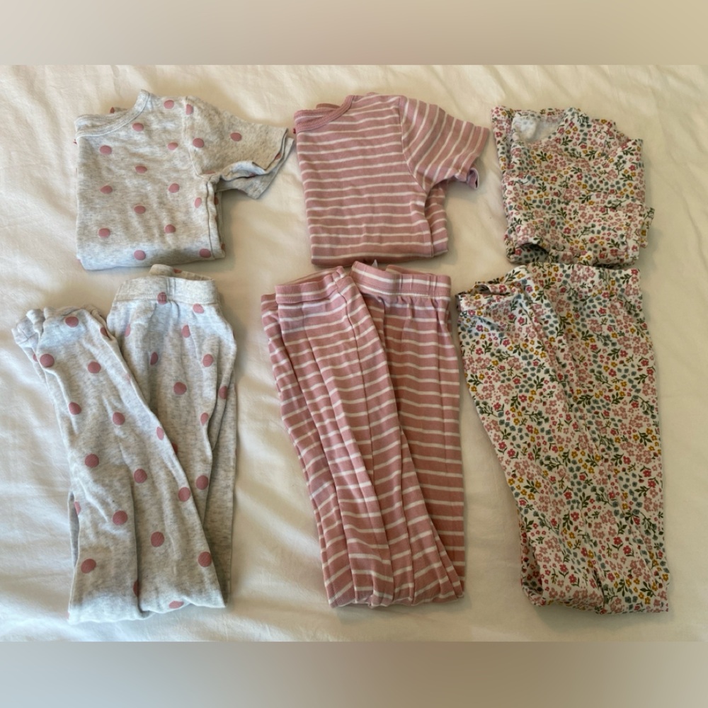 3 pair girls Pajama Set size 7